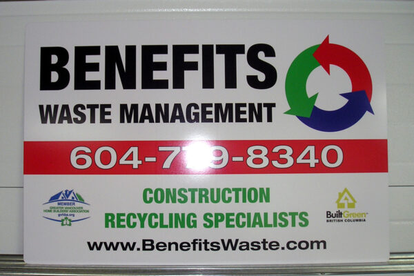 24" x 36", .080 aluminum, printed on regular vinyl.