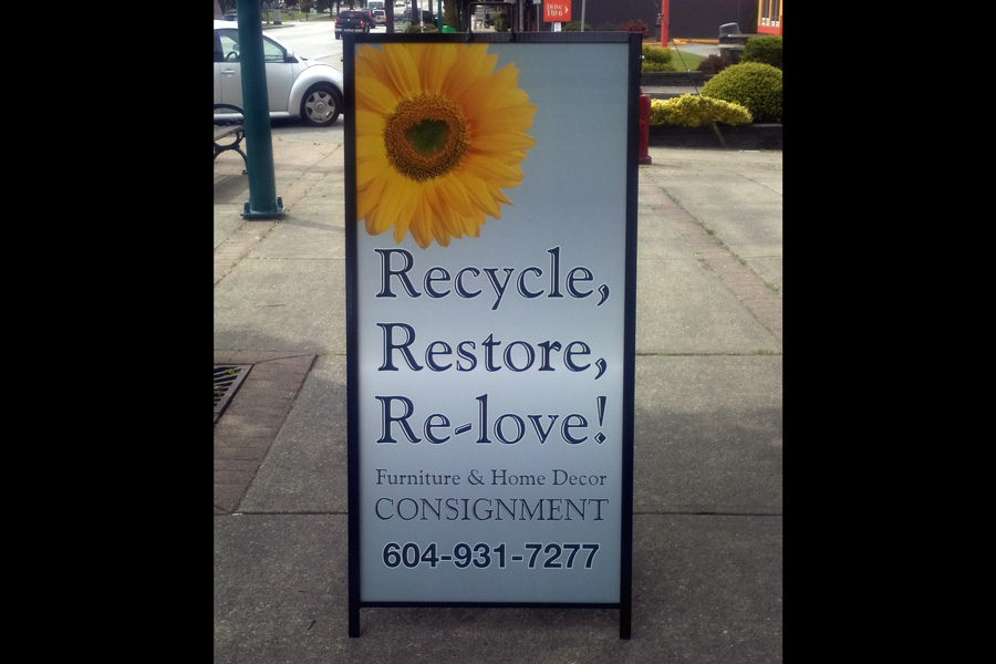 24" x 48" Metal frame A-board with coroplast inserts