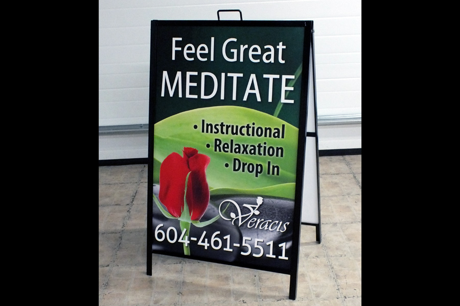 24" x 36" Metal frame A-board with coroplast inserts